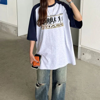 (Unisex) Chase Print Raglan Sleeve T-Shirt