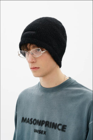 [MASONPRINCE] Wide Brim Mohair Blend Beanie