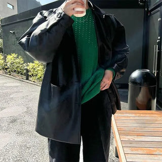 Classic faux leather jacket