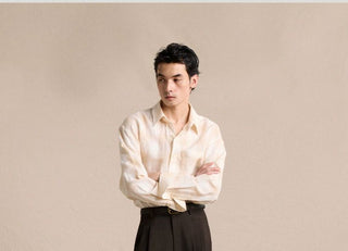 [CULTUM] Wool Blend Pleated Flare Trousers