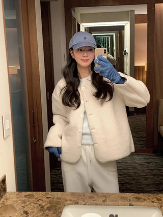 Boa Collar Mouton Coat