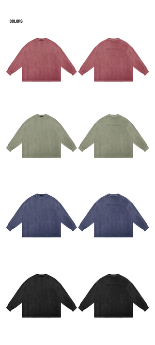 [MASONPRINCE] Faded Printed Long Sleeve T-shirt