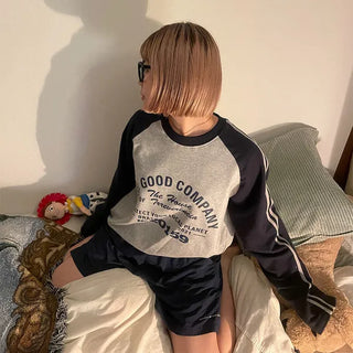 Raglan bicolor long-sleeve T-shirt