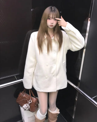 Double-breasted, mid-length coat