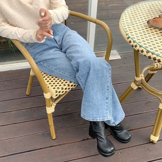 Wide-fit denim pants