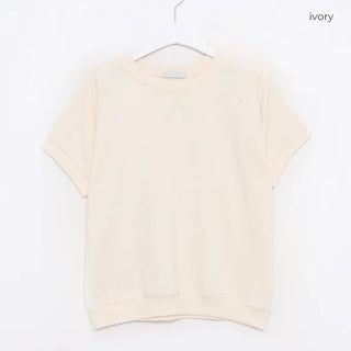 Raglan short-sleeved sweatshirt