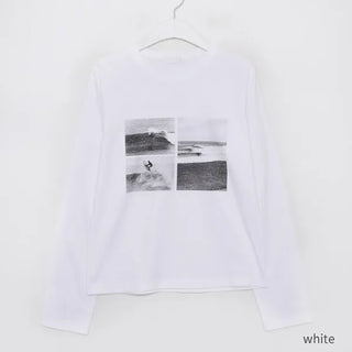 Surfing print T-shirt