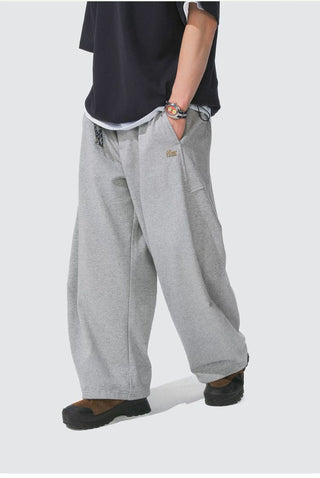 [Monterest] Logo Embroidered Wide Leg Sweatpants