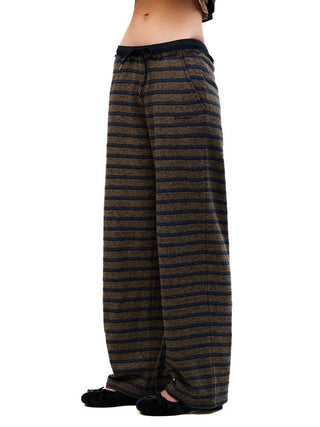 [Moromoro2] Tencel Linen Striped  Sweatshirt/Pants