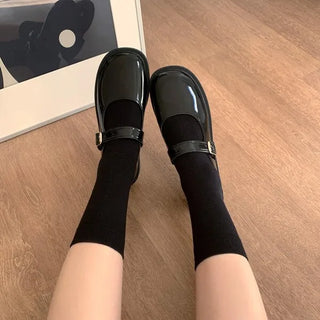 0435 Mary Jane Loafers (2 colors)