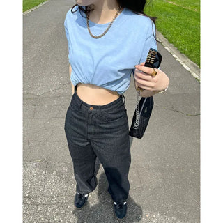 Basic Color Cropped T-Shirt