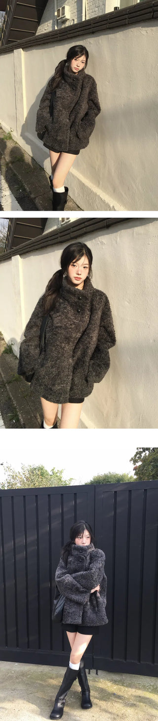 Pinning Poggle Fur Half Coat - 4 colors