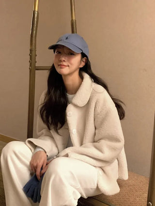 (3 colors) V-neck wool cardigan