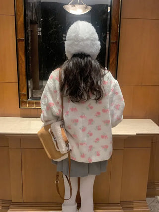Flower fleece jacket