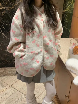 Flower fleece jacket