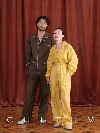 [CULTUM] Piped Pajama Shirt