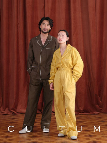 [CULTUM] Piped Pajama Shirt