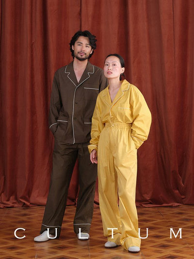 [CULTUM] Piped Pajama Shirt