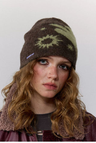 [Monterest] Jacquard Pattern Brushed Knit Beanie