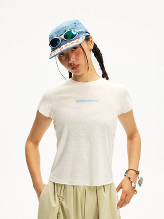 [Monterest] 3A Antibacterial Slim Fit Logo T-Shirt