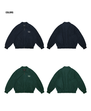 [MASONPRINCE] Washed Plaid Lined Bomber Jacket