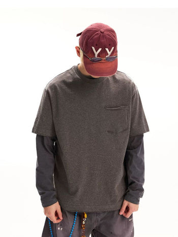 [Monterest] Speckled Yarn Workwear Pocket Tee