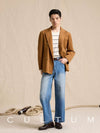 [CULTUM] Cotton Twill Double-Breasted Blazer