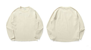 [Monterest] Waffle Knit Drop Shoulder Long Sleeve Tee