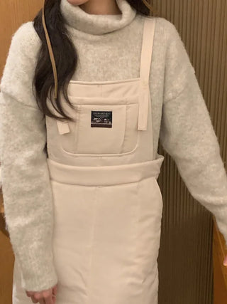 (2 colors) Overall Down Dress