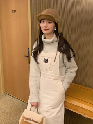 (2 colors) Overall Down Dress