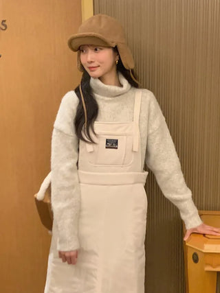 (2 colors) Overall Down Dress