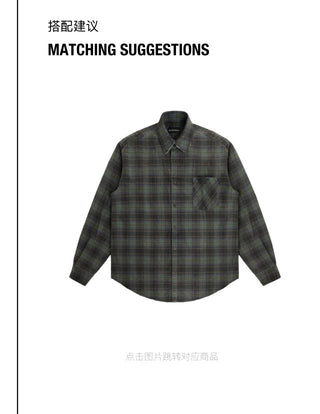 MASONPRINCE Suede Elbow Patch Shirt