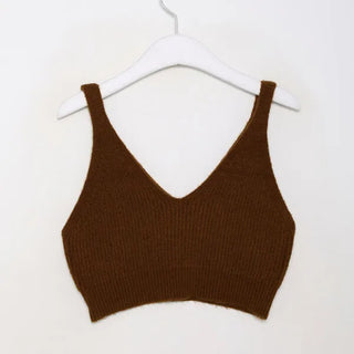 Colorful knit bustier