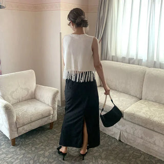 Fringe Sleeveless Knit