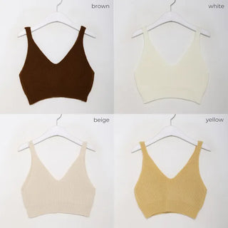 Knit cropped bustier