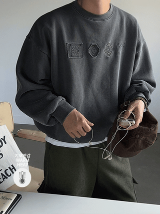 Navajo Patch Brushed Pigment Sweatshirt