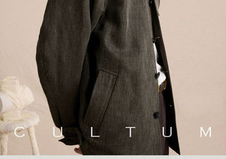 [CULTUM] Linen Blend Shirt Collar Jacket