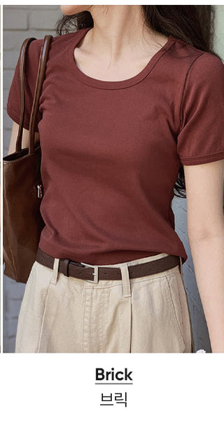 Lined T-shirt - 5 colors