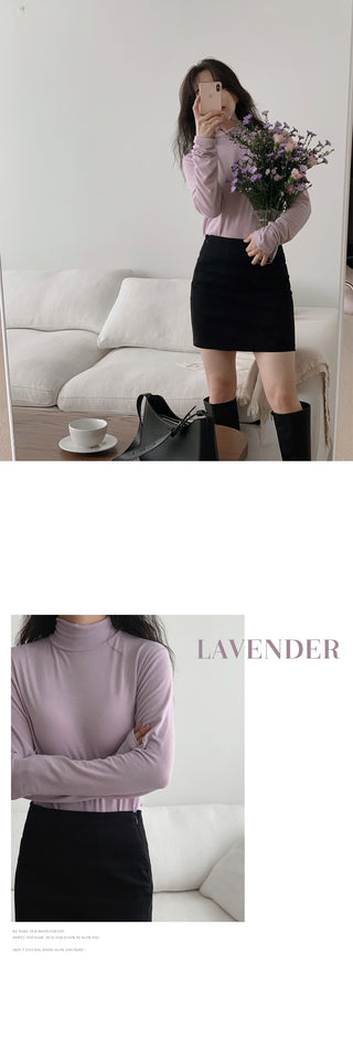 (Over 30,000 sold) Basic Turtleneck T-Shirt - 10 colors