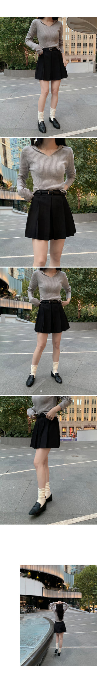 Slim slit ribbed knit - 5 colors