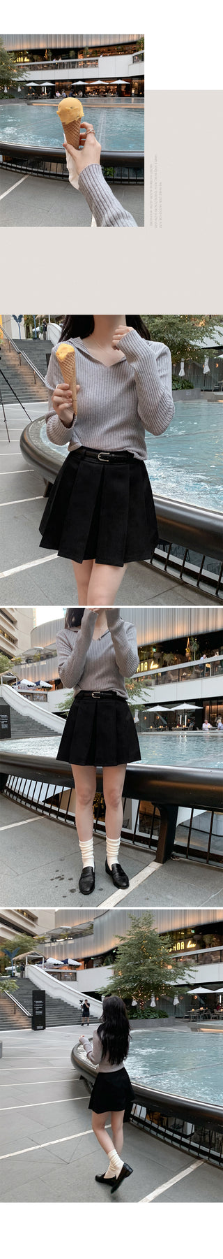Slim slit ribbed knit - 5 colors
