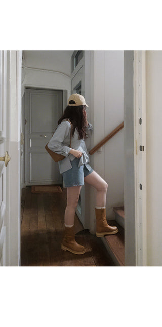 Fog Blue Denim Shorts - Size 4