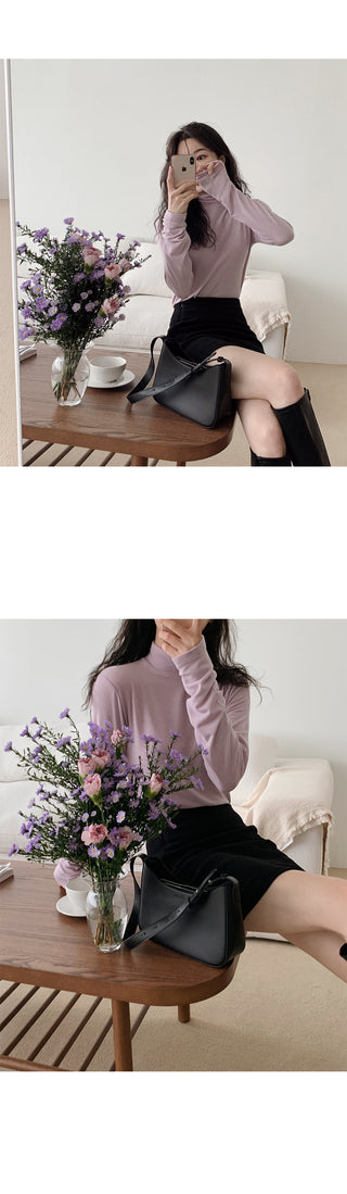 (Over 30,000 sold) Basic Turtleneck T-Shirt - 10 colors