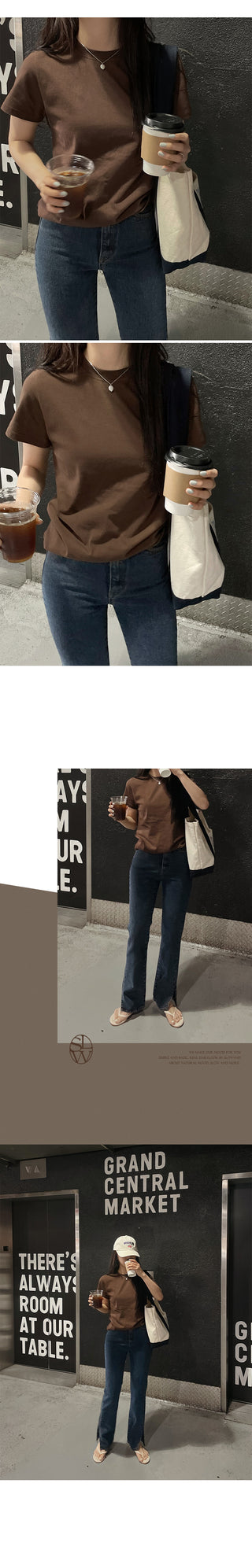 Women's plain cotton t-shirts, 7 colors