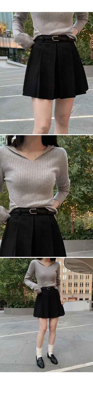 Slim slit ribbed knit - 5 colors