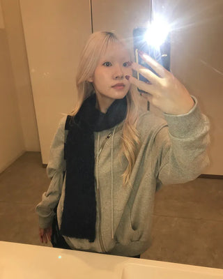 Asymmetrical zip-up hoodie