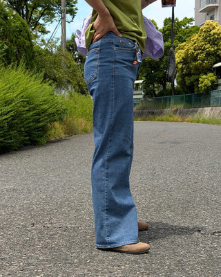 Cool wide denim pants