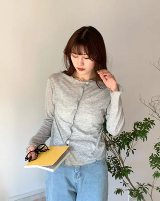 Asymmetrical sheer cardigan