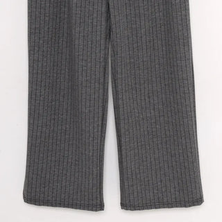 Striped wide-leg easy pants