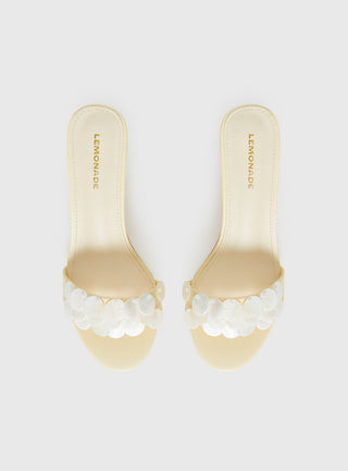 Early Pop Sequin Heels Yellow